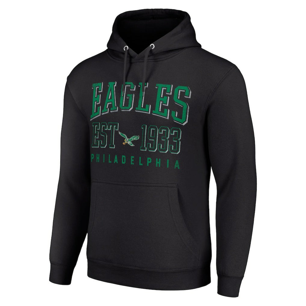 Philadelphia Eagles Starter Unisex Throwback Logo Pullover Hoodie Black - NFL