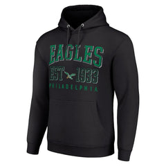 Philadelphia Eagles Starter Unisex Throwback Logo Pullover Hoodie Black - NFL