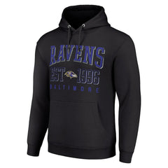 Baltimore Ravens Starter Unisex Throwback Logo Pullover Hoodie Black - NFL