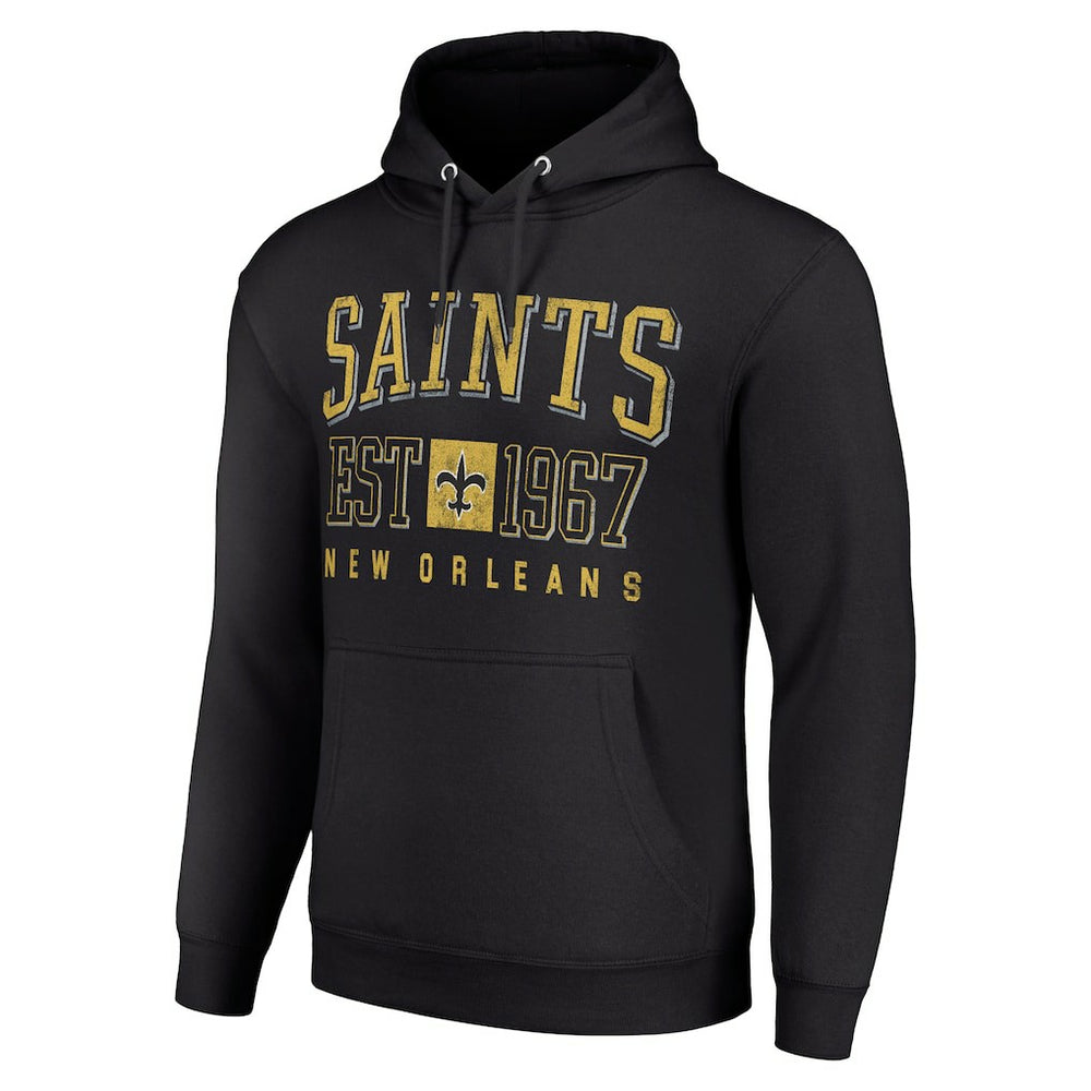 New Orleans Saints Starter Unisex Throwback Logo Pullover Hoodie Black - NFL