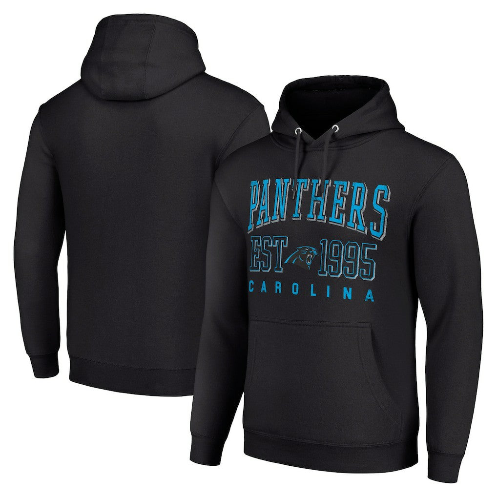 Carolina Panthers Starter Unisex Throwback Logo Pullover Hoodie Black - NFL