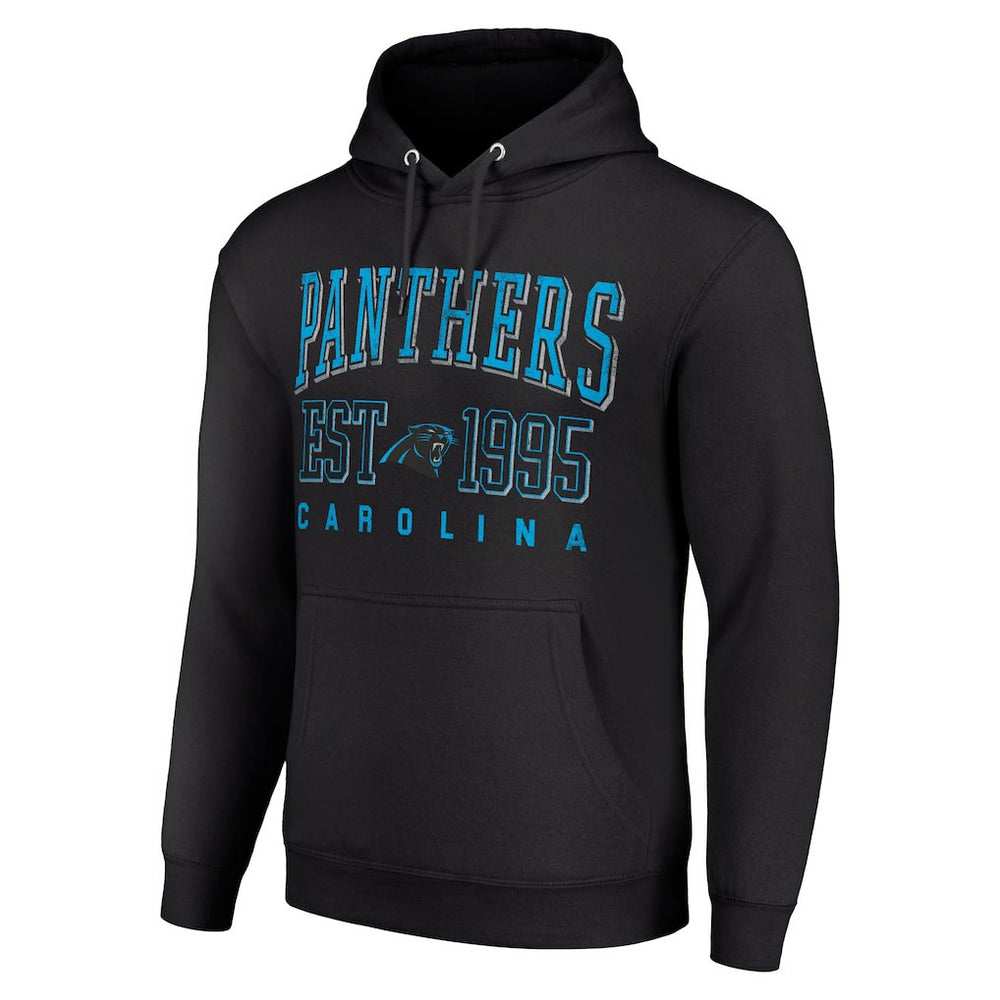 Carolina Panthers Starter Unisex Throwback Logo Pullover Hoodie Black - NFL