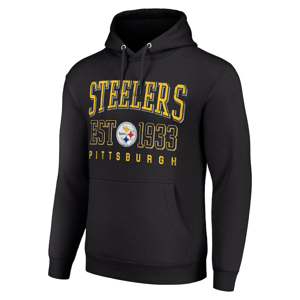 Pittsburgh Steelers Starter Unisex Throwback Logo Pullover Hoodie Black - NFL