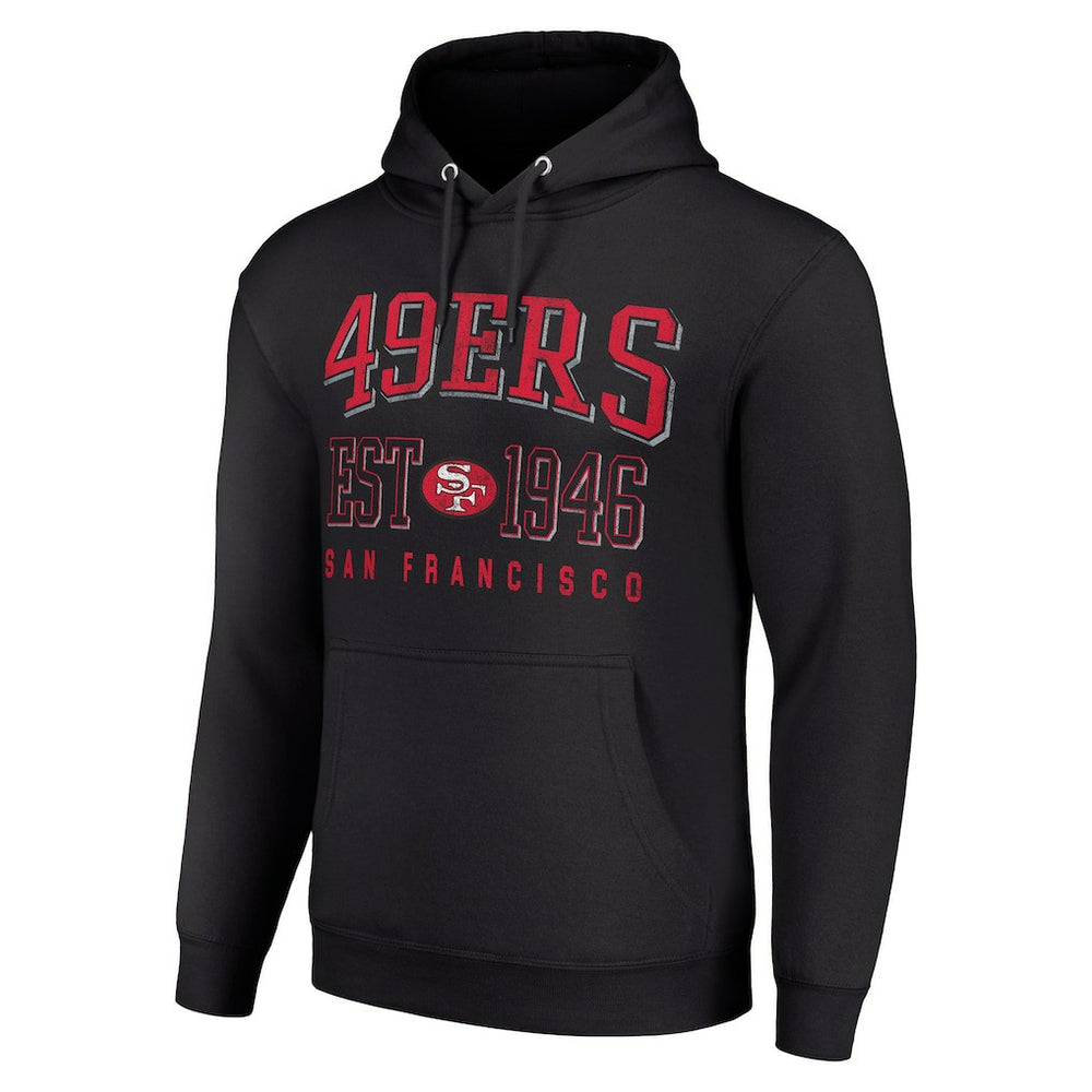 San Francisco 49ers Starter Unisex Throwback Logo Pullover Hoodie Black - NFL