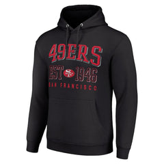 San Francisco 49ers Starter Unisex Throwback Logo Pullover Hoodie Black - NFL
