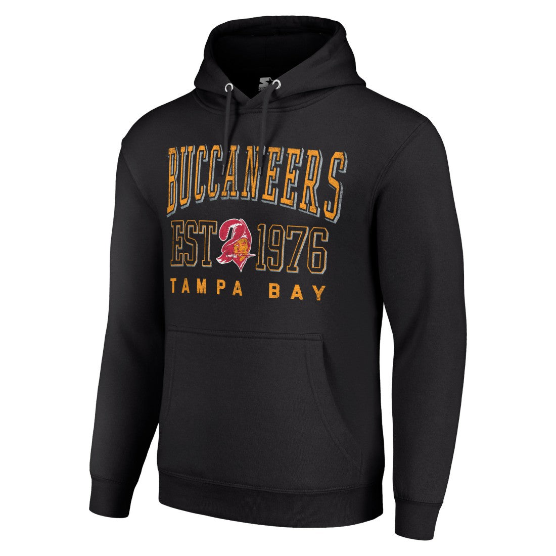 Tampa Bay Buccaneers Starter Unisex Throwback Logo Pullover Hoodie Black - NFL