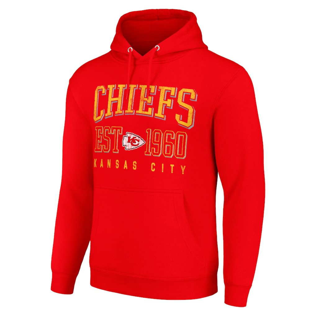 Kansas City Chiefs Starter Unisex Throwback Logo Pullover Hoodie Red - NFL