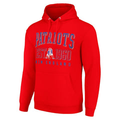 New England Patriots Starter Unisex Throwback Logo Pullover Hoodie Red - NFL