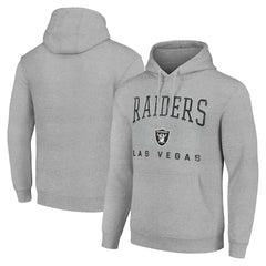 Las Vegas Raiders Starter Unisex Throwback Logo Pullover Hoodie Heather Gray - NFL