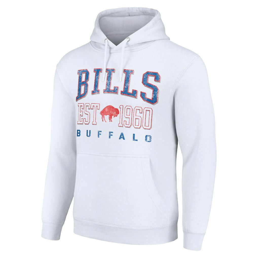 Buffalo Bills Starter Unisex Throwback Logo Pullover Hoodie White - NFL