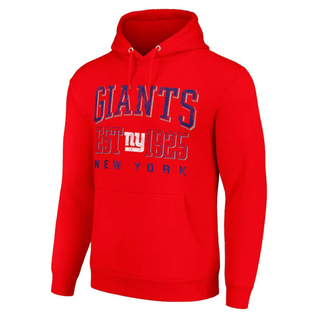 New York Giants Starter Unisex Throwback Logo Pullover Hoodie Red - NFL