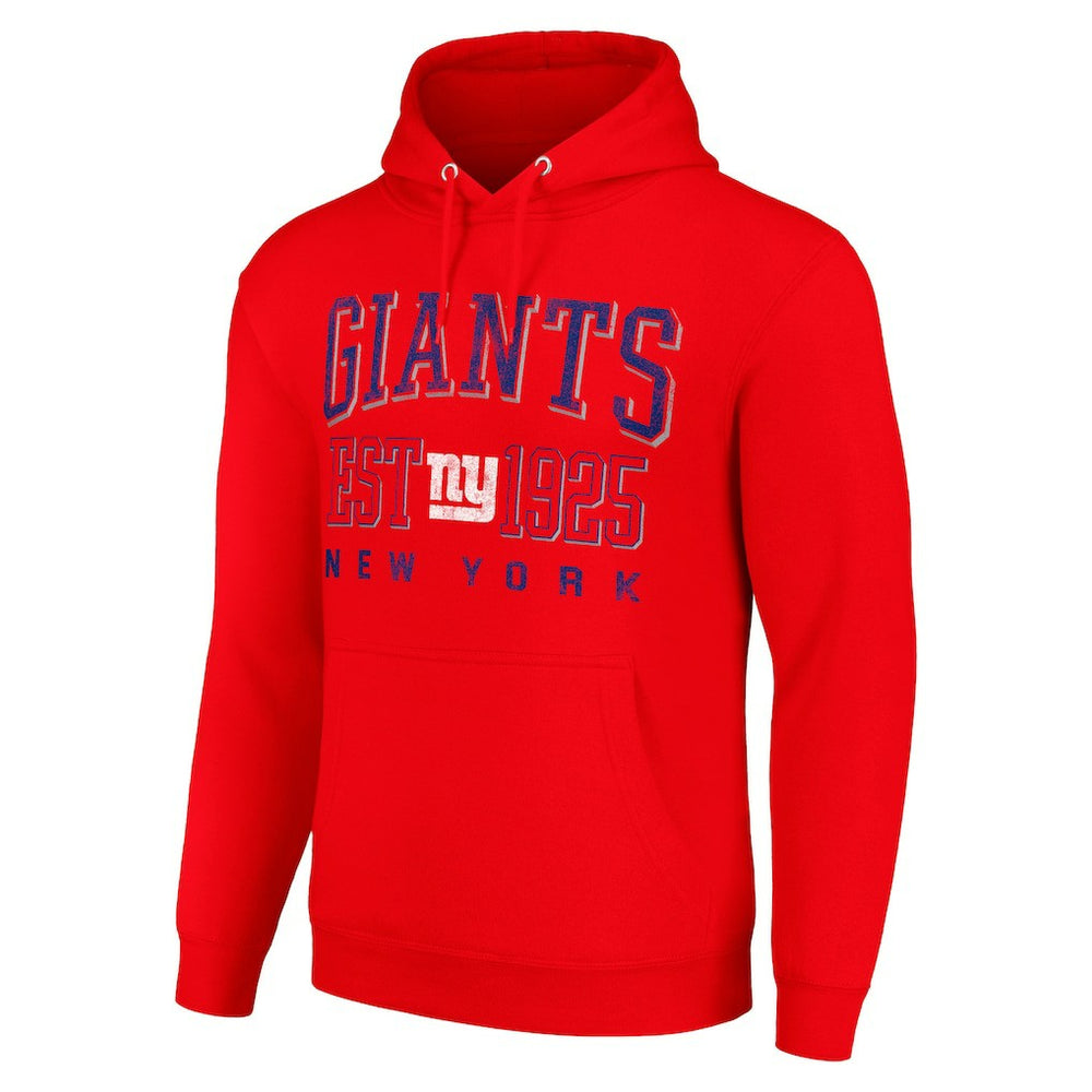 New York Giants Starter Unisex Throwback Logo Pullover Hoodie Red - NFL