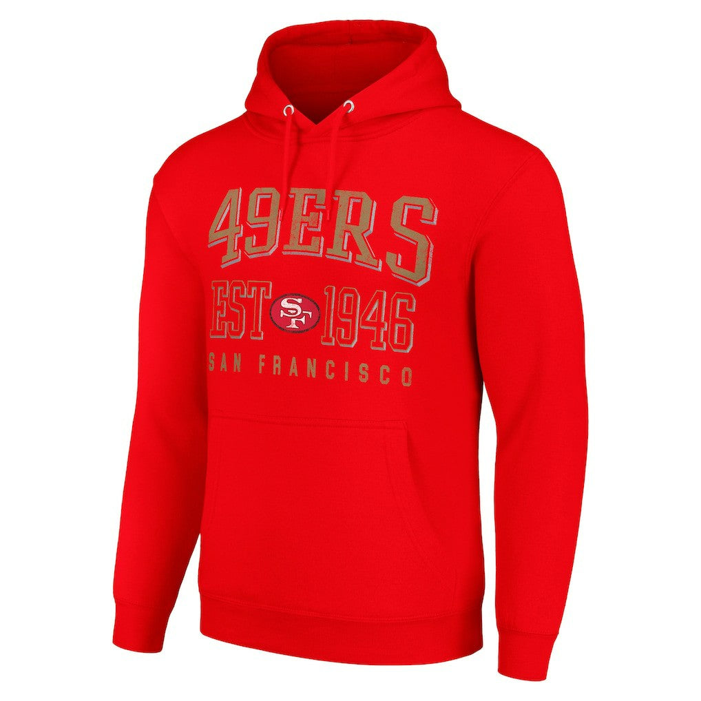 San Francisco 49ers Starter Unisex Throwback Logo Pullover Hoodie Red - NFL