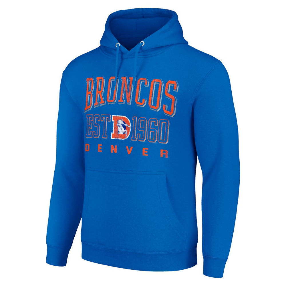 Denver Broncos Starter Unisex Throwback Logo Pullover Hoodie Royal - NFL