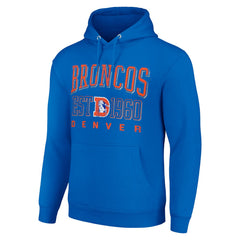 Denver Broncos Starter Unisex Throwback Logo Pullover Hoodie Royal - NFL
