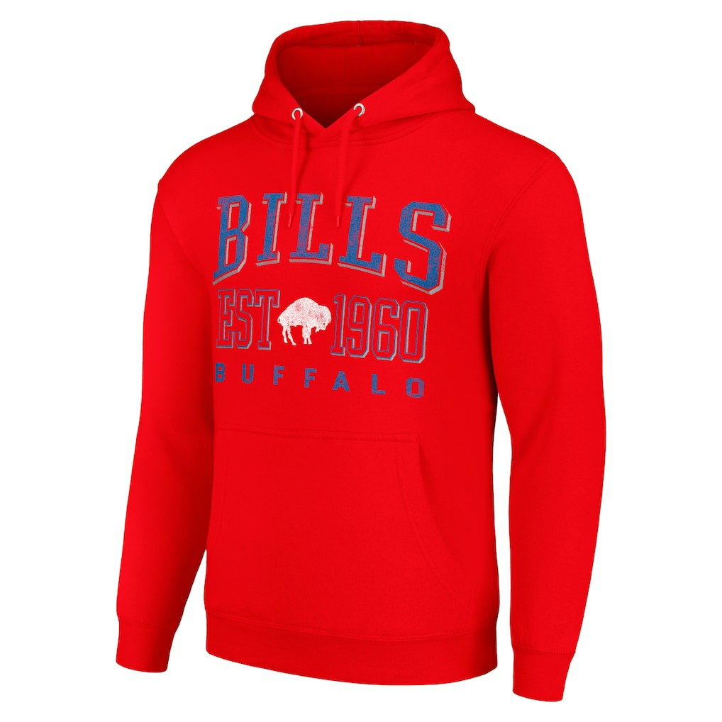 Buffalo Bills Starter Unisex Throwback Logo Pullover Hoodie Red - NFL