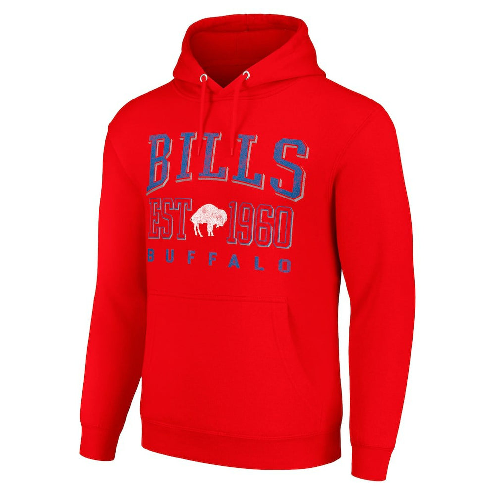 Buffalo Bills Starter Unisex Throwback Logo Pullover Hoodie Red - NFL