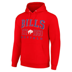 Buffalo Bills Starter Unisex Throwback Logo Pullover Hoodie Red - NFL