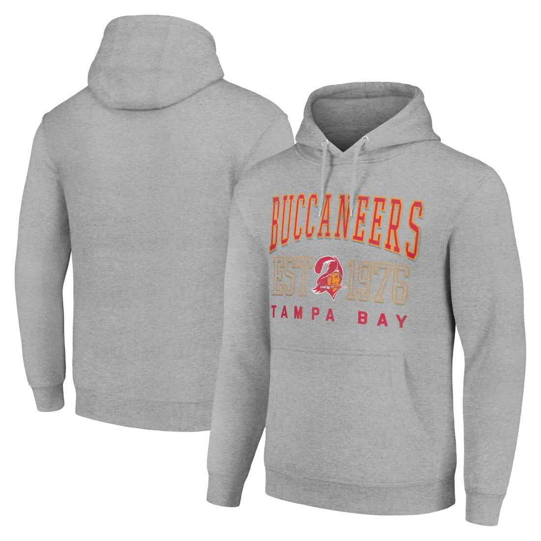 Tampa Bay Buccaneers Starter Unisex Throwback Logo Pullover Hoodie Heather Gray - NFL