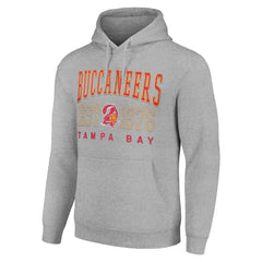 Tampa Bay Buccaneers Starter Unisex Throwback Logo Pullover Hoodie Heather Gray - NFL