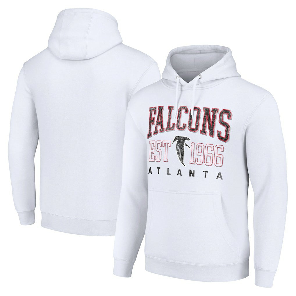 Atlanta Falcons Starter Unisex Throwback Logo Pullover Hoodie White - NFL