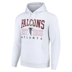 Atlanta Falcons Starter Unisex Throwback Logo Pullover Hoodie White - NFL