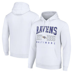 Baltimore Ravens Starter Unisex Throwback Logo Pullover Hoodie White - NFL