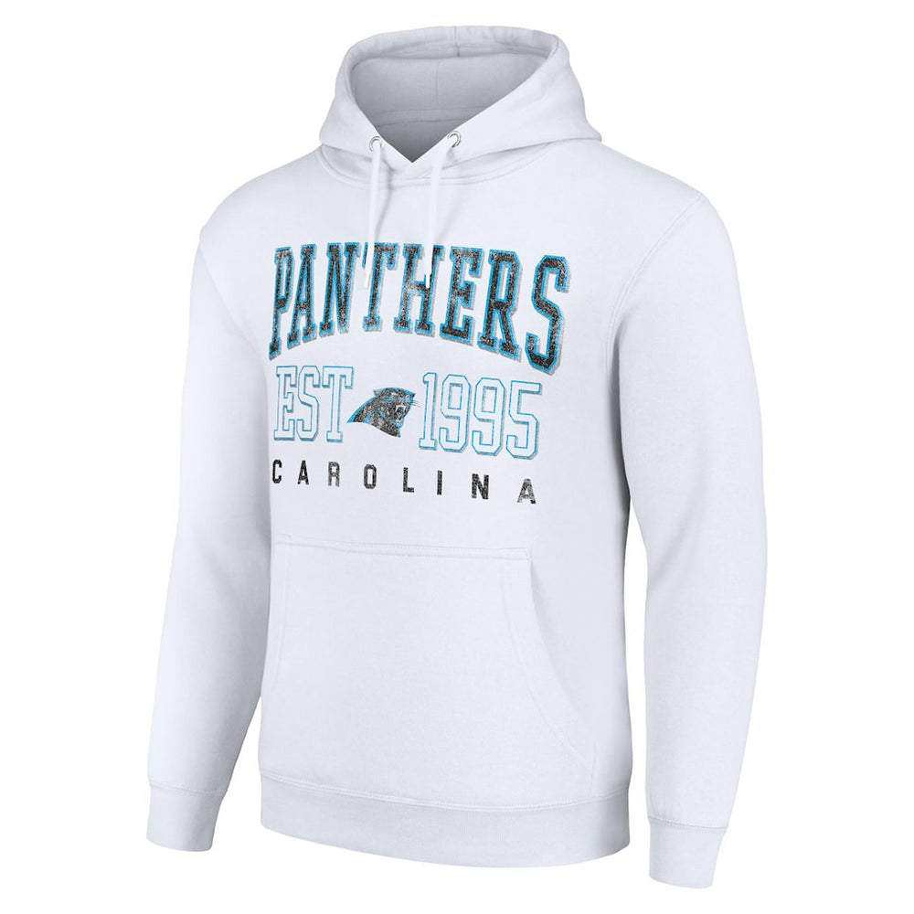 Carolina Panthers Starter Unisex Throwback Logo Pullover Hoodie White - NFL