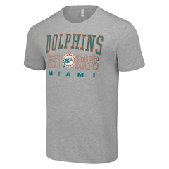 Miami Dolphins Starter Throwback Logo T-Shirt Heather Gray - NFL