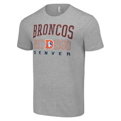 Denver Broncos Starter Throwback Logo T-Shirt Heather Gray - NFL