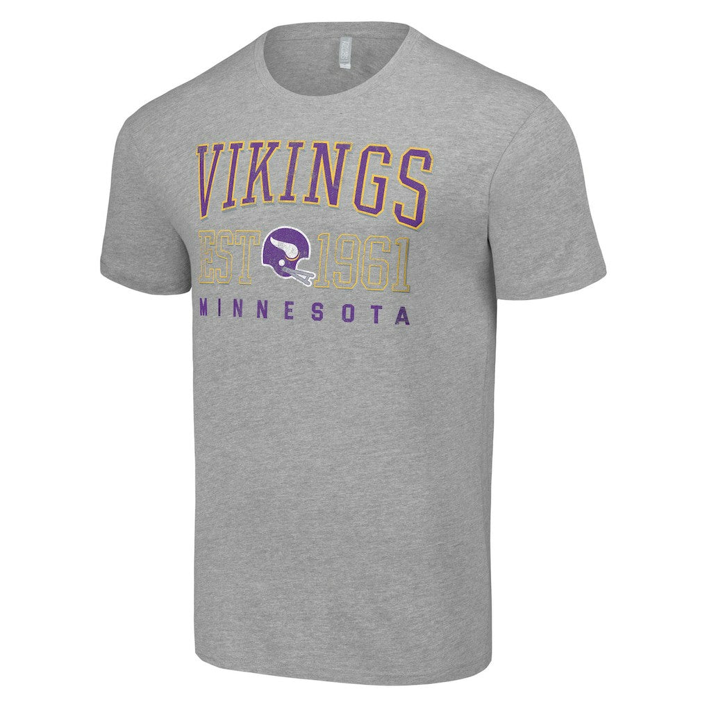 Minnesota Vikings Starter Throwback Logo T-Shirt Heather Gray - NFL