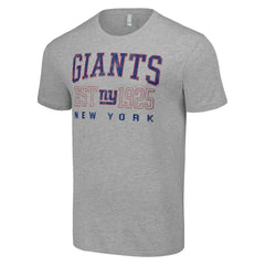 New York Giants Starter Throwback Logo T-Shirt Heather Gray - NFL