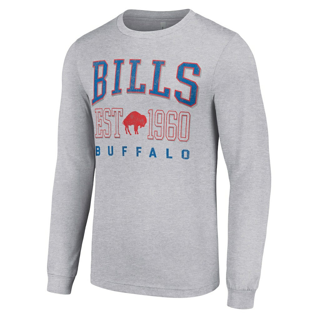 Buffalo Bills Starter Throwback Logo Long Sleeve T-Shirt Heather Gray - NFL
