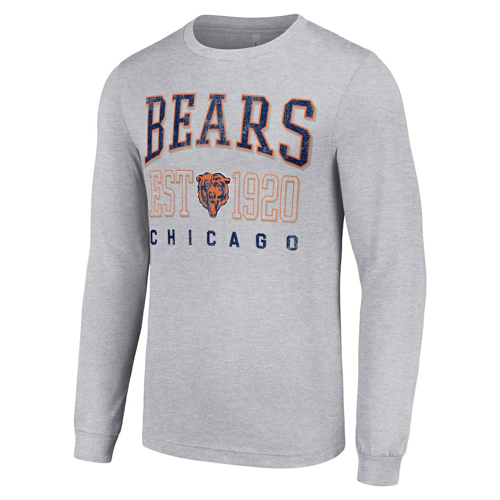 Chicago Bears Starter Throwback Logo Long Sleeve T-Shirt Heather Gray - NFL
