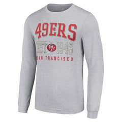 San Francisco 49ers Starter Throwback Logo Long Sleeve T-Shirt Heather Gray - NFL