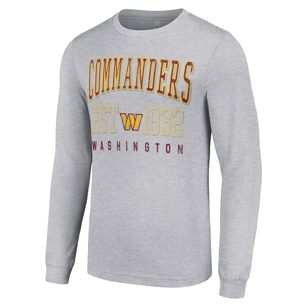 Washington Commanders Starter Throwback Logo Long Sleeve T-Shirt Heather Gray - NFL