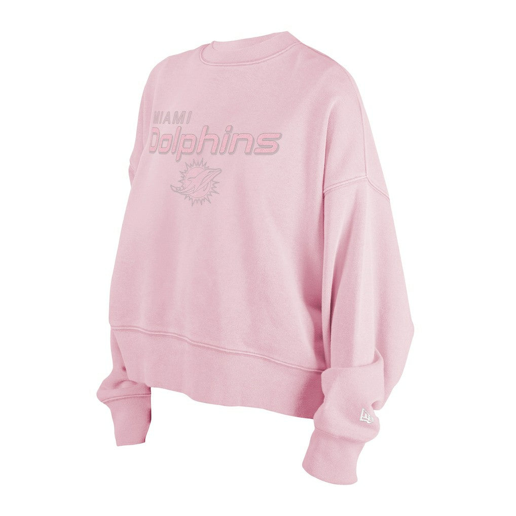 Miami Dolphins New Era Women's Cozy Pullover Sweatshirt Pink - NFL