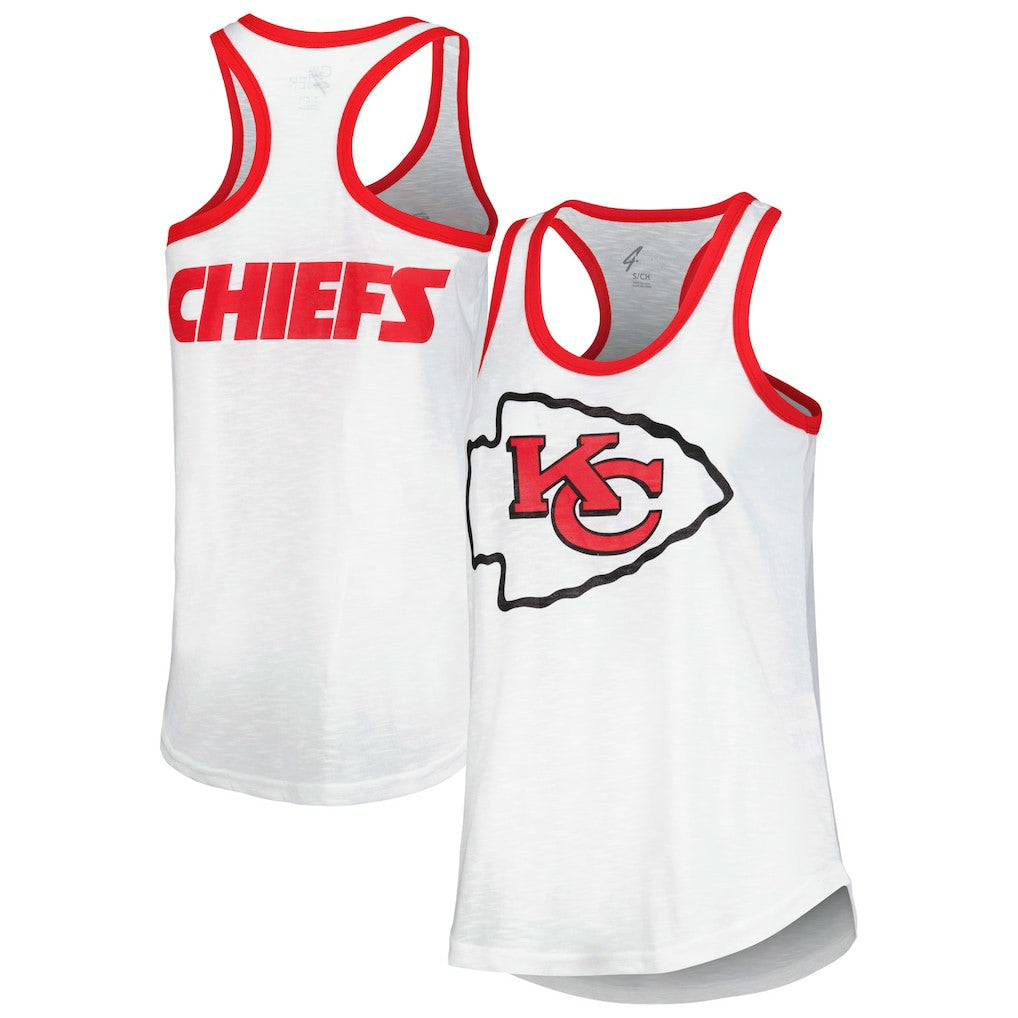Kansas City Chiefs G-III 4Her by Carl Banks Women's Tater Racerback Tank Top White - NFL