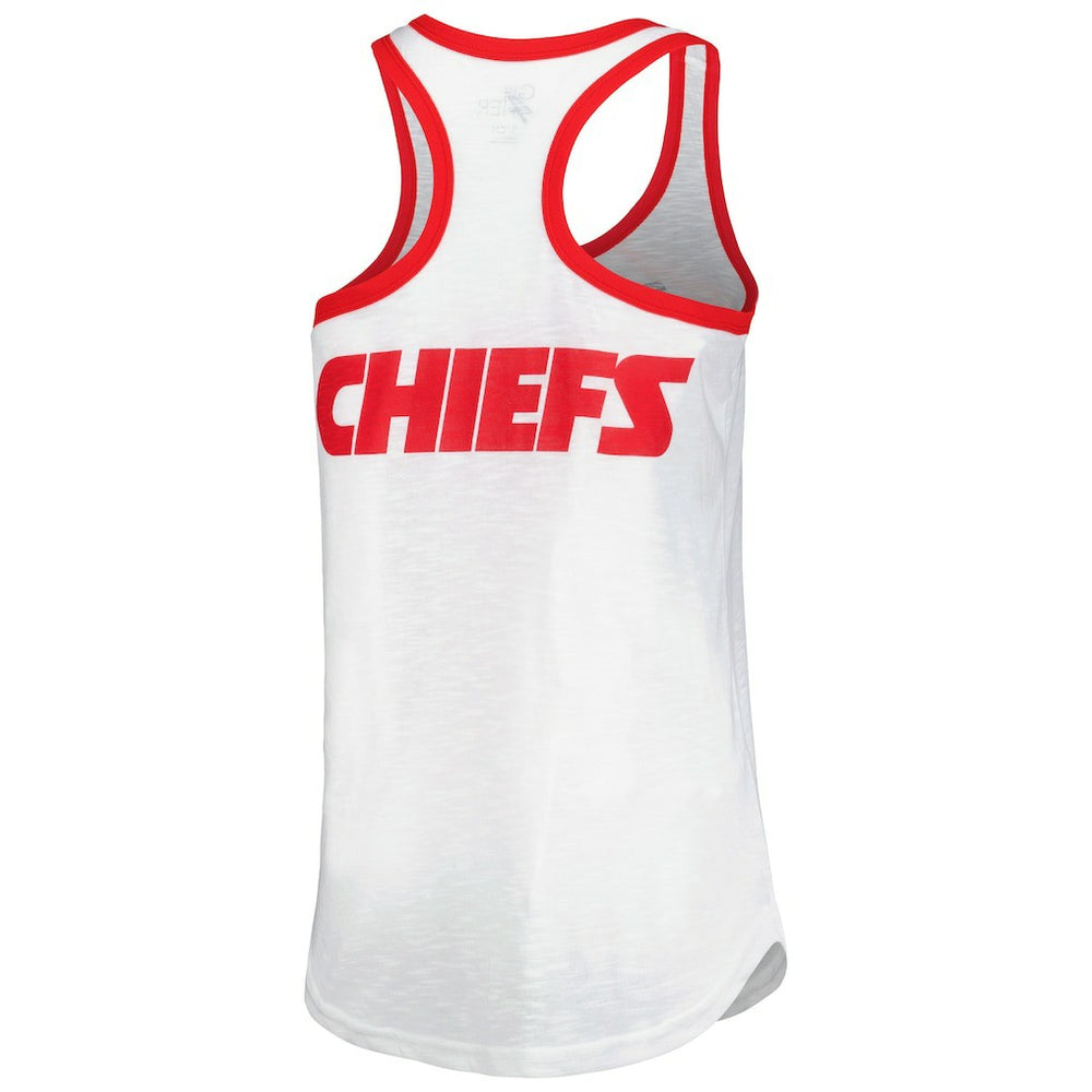 Kansas City Chiefs G-III 4Her by Carl Banks Women's Tater Racerback Tank Top White - NFL
