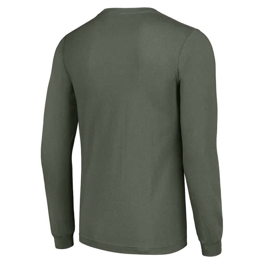 Green Bay Packers Starter Half Helmet Logo Long Sleeve T-Shirt Green - NFL