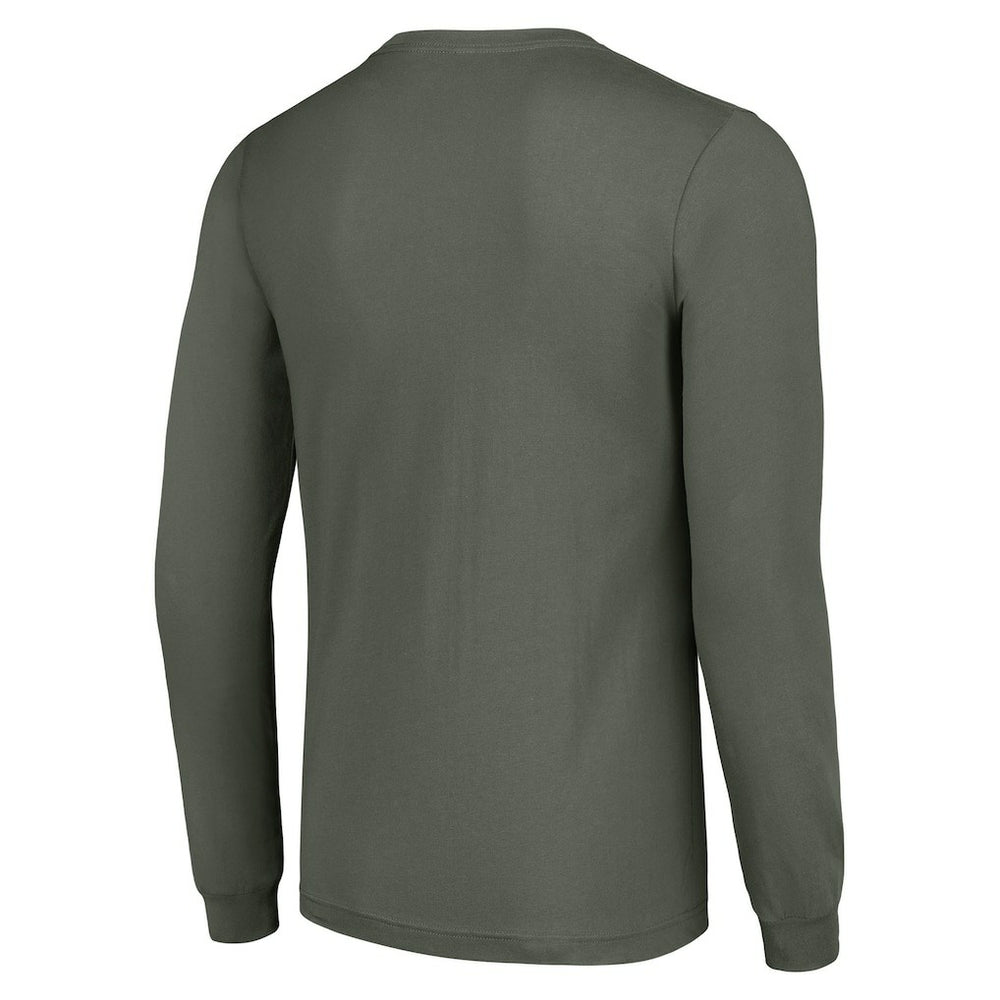 Green Bay Packers Starter Half Helmet Logo Long Sleeve T-Shirt Green - NFL