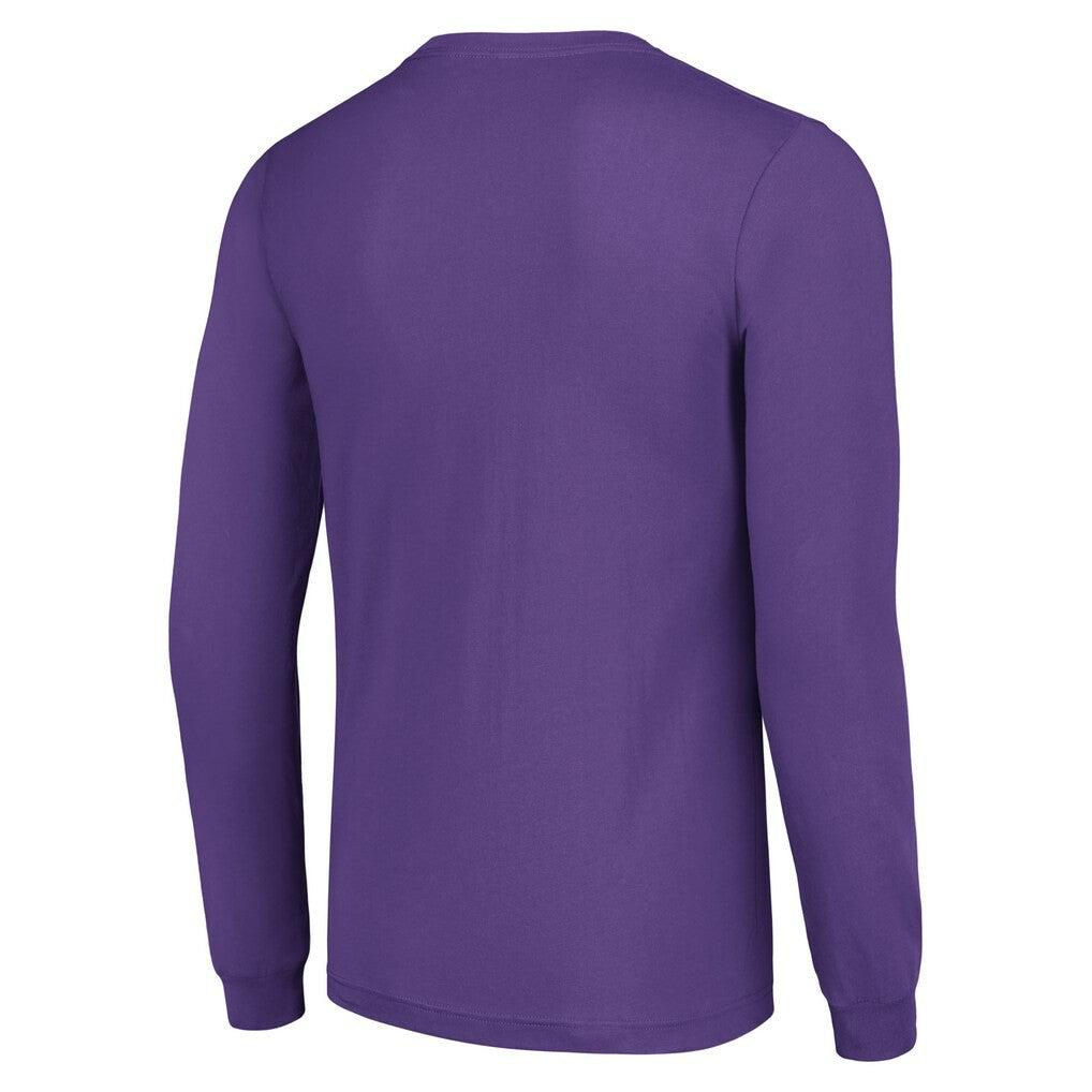 Minnesota Vikings Starter Half Helmet Logo Long Sleeve T-Shirt Purple - NFL