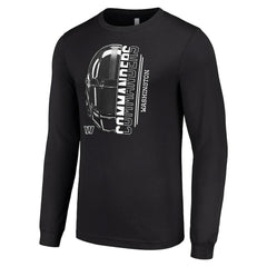 Washington Commanders Starter Half Helmet Logo Long Sleeve T-Shirt Black - NFL