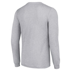 Pittsburgh Steelers Starter Half Helmet Logo Long Sleeve Heathered T-Shirt Heather Gray - NFL