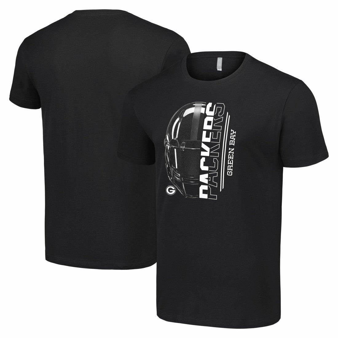 Green Bay Packers Starter Half Helmet Logo T-Shirt Black - NFL