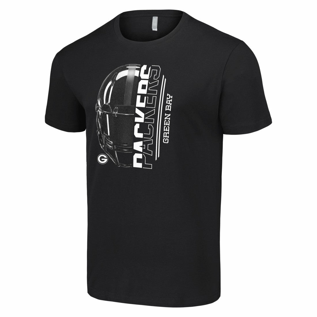 Green Bay Packers Starter Half Helmet Logo T-Shirt Black - NFL