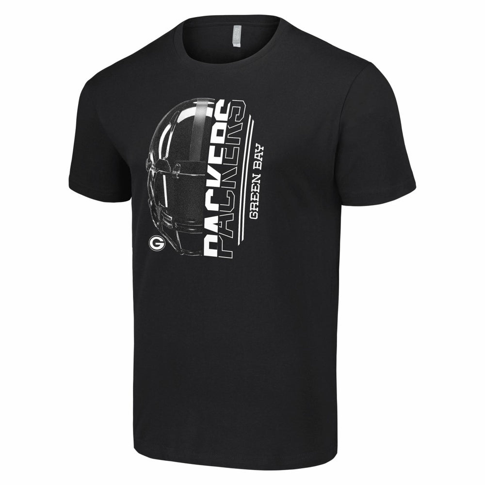 Green Bay Packers Starter Half Helmet Logo T-Shirt Black - NFL