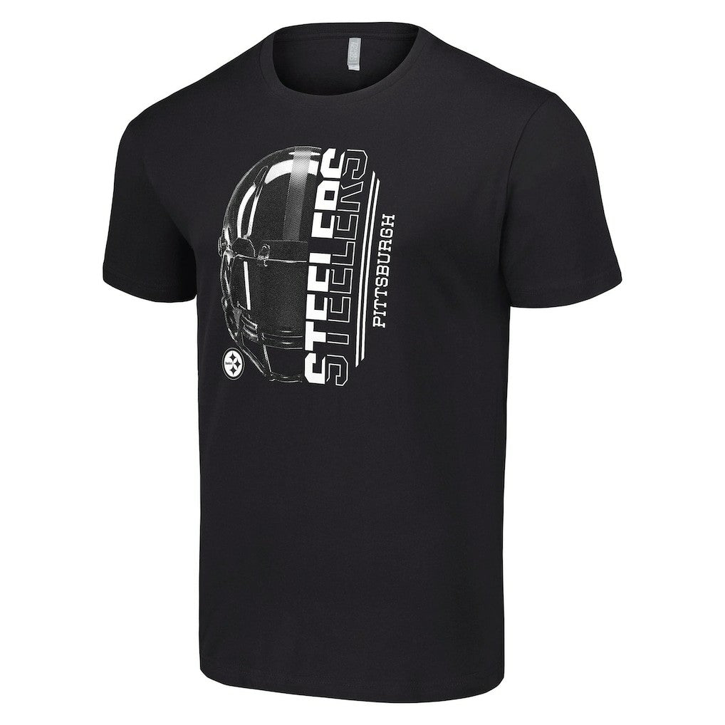 Pittsburgh Steelers Starter Half Helmet Logo T-Shirt Black - NFL
