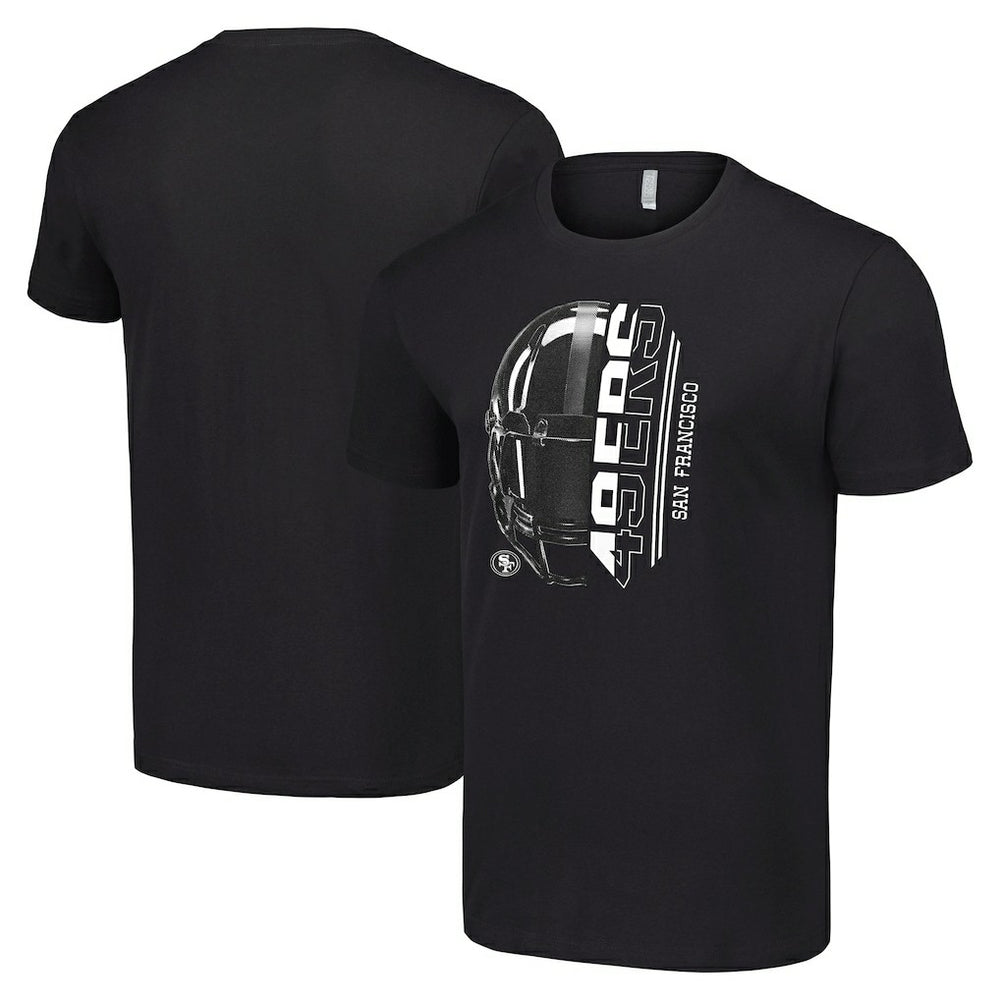 San Francisco 49ers Starter Half Helmet Logo T-Shirt Black - NFL