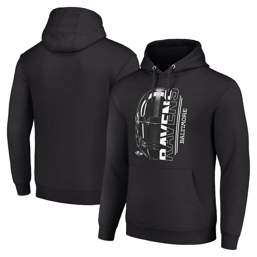 Baltimore Ravens Starter Unisex Half Helmet Logo Pullover Hoodie Black - NFL
